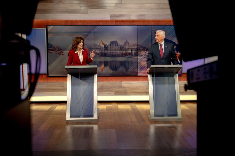 NY Gov. Kathy Hochul, Bruce Blakeman spar over immigration, cost of living in debate
